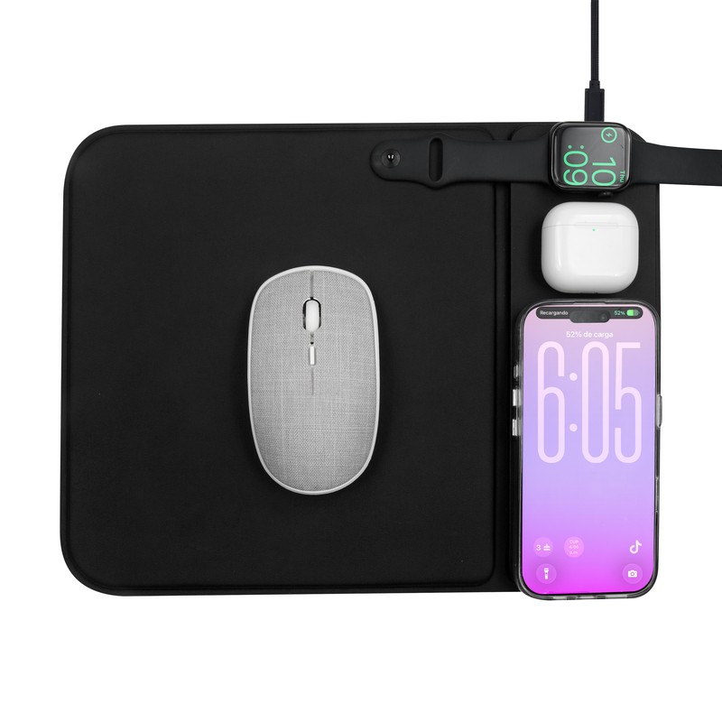 Mouse promocionales pad cargador iskra